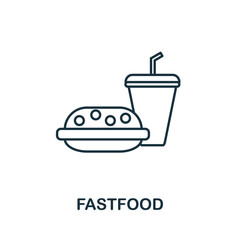Fastfood icon. Simple element from amusement park collection. Creative Fastfood icon for web design, templates, infographics and more