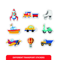Vector image. Funny vector stickers. Cute children's toys. Funny images.