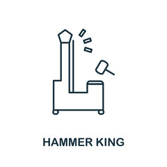 Hammer King icon. Simple element from amusement park collection. Creative Hammer King icon for web design, templates, infographics and more