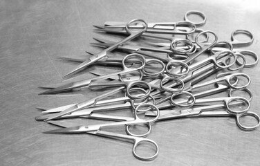 surgical instrument on sterile table
