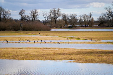 Clouds and landscape on a February afternoon in Bavaria