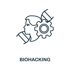 Biohacking icon. Simple line element Biohacking symbol for templates, web design and infographics