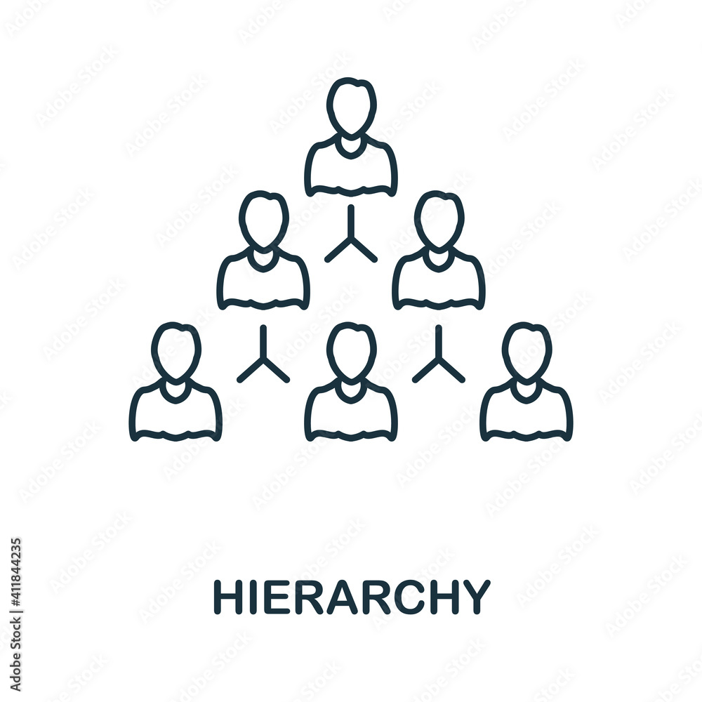 Poster hierarchy icon. simple element from business intelligence collection. creative hierarchy icon for we