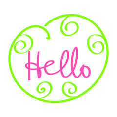 Vector illustration of isolated spring lettering with abstract elements. Calligraphy quote on white background.
Handwritten typography design. Can be used for flyers, banners or posters.
