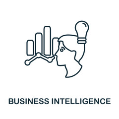 Business Intelligence icon. Monochrome simple Business Intelligence icon for templates, web design and infographics