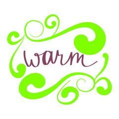 Vector illustration of isolated spring lettering with abstract elements. Calligraphy quote on white background.
Handwritten typography design. Can be used for flyers, banners or posters.
