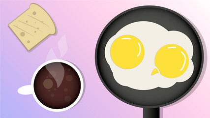 illustration of a breakfast