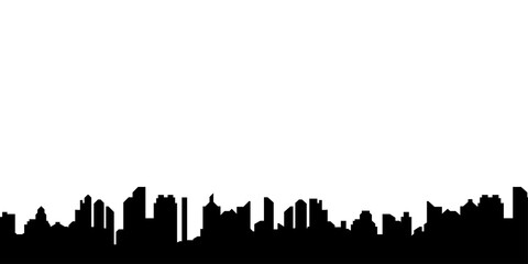 Obraz premium The silhouette city. Flat vector illustration EPS10.