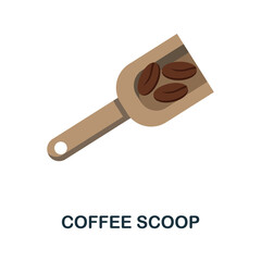 Coffee Scoop flat icon. Color simple element from coffee collection. Creative Coffee Scoop icon for web design, templates, infographics and more