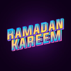 Ramadan Kareem Text Style  3d