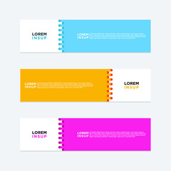 abstract geometric web design banner template isolated on dark grey background