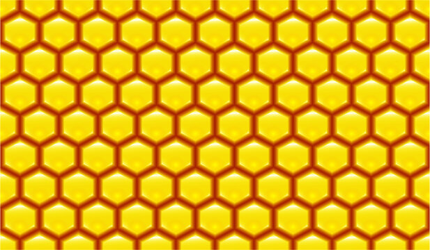 golden honeycomb pattern background