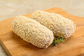 Raw chicken cutlet for roast