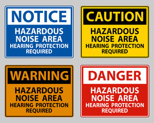 Hazardous Noise Area Hearing Protection Required