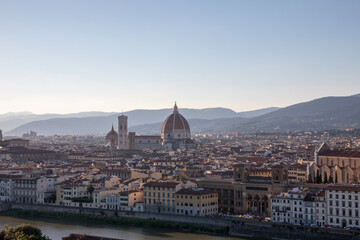 Fototapeta premium Panoramic view of Florence city from Piazzale Michelangelo