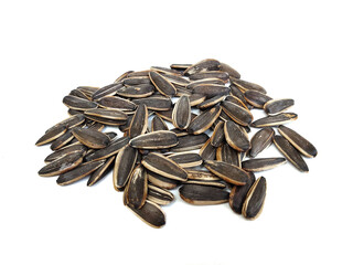 sunflower seeds isolated on white background
