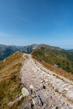 Mountain ridge in the High Tatras in southern Poland.