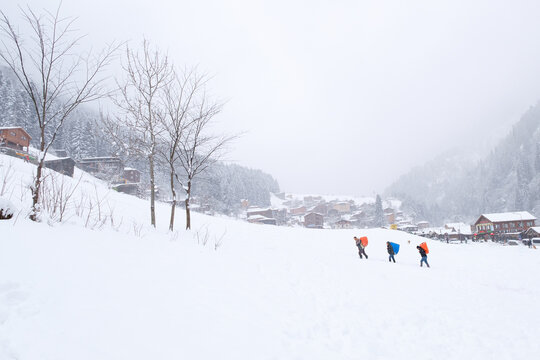 Ayder ski resort in winter