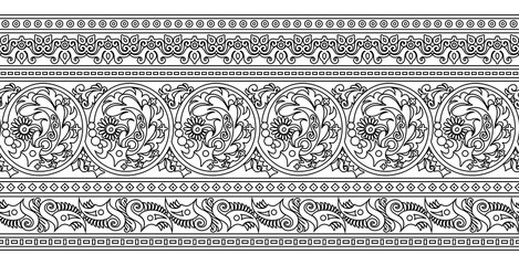 Vector ethnic hand drawn ornamental background