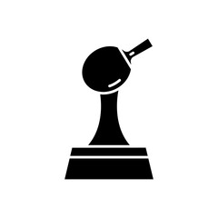 Trophy icon with bet. winner, champion, table tennis illustration icon. simple design editable. Design template vector