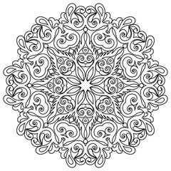 Vector abstract floral ethnic ornamental illustration