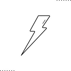 lighting, flash vector icon in outline