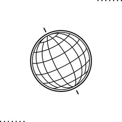 world, globe vector icon in outline