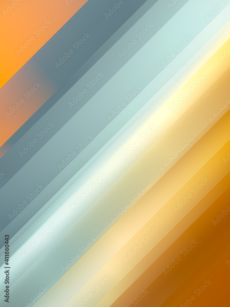 Poster Modern line art background with wavy colorful gradient. Abstract poster design template. 3d rendering illustration