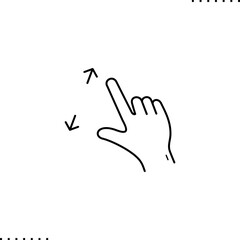 zoom in vector icon in outline