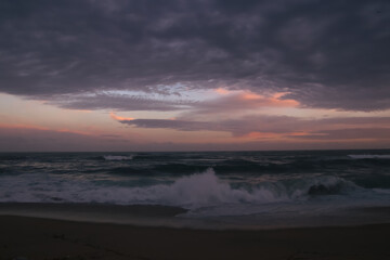 Fototapeta na wymiar Sunset in the coast line