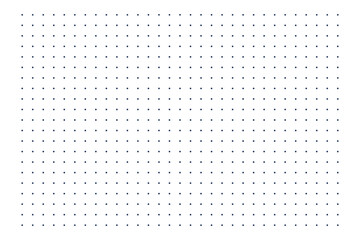 Grid paper. Dotted grid on white background. Abstract dotted transparent illustration with dots. White geometric pattern for school, copybooks, notebooks, diary, notes, banners, print, books.