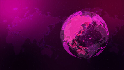 ピンク色のデジタルネットワークイメージ背景