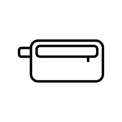 Line Dopp Kit/Tolietry bag Icon Vector Design on White Background