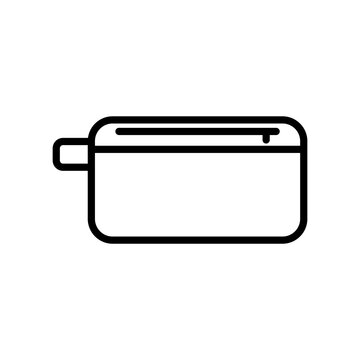 Line Dopp Kit/Tolietry Bag Icon Vector Design On White Background