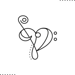 music lover vector icon in outline