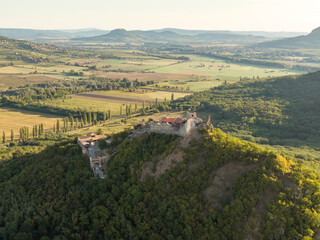 Fototapeta na wymiar Beautiful aerial view of Szigliget near Balaton