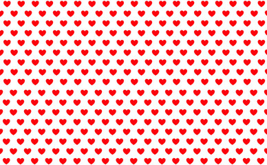 Red heart on white background vector illustration. Heart pattern background . Red and white pattern design.