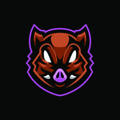 boar head sports mascot logo design