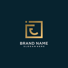 Golden letter logo with initial J with creative concept Premium Vector part 4