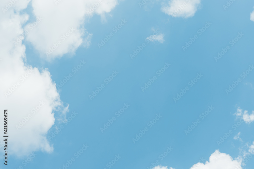Wall mural blue sky and clouds in the weather day outdoor nature environment abstract background