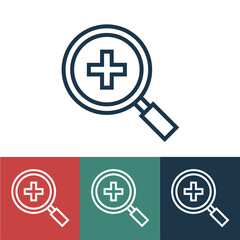 Linear vector icon with add visibility