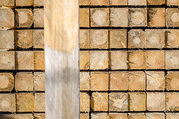 Lumber piles texture pattern