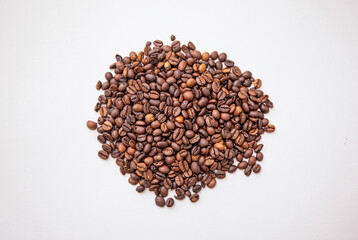 coffee beans on white background