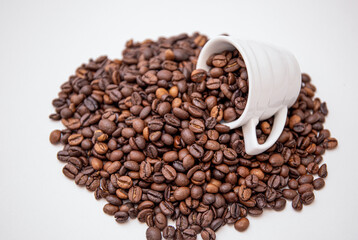 coffee beans in a cup