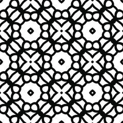 Fototapeta premium Geometric vector pattern with triangular elements. Seamless abstract ornament for wallpapers and backgrounds. Black and white colors.