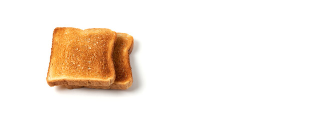 Two toasts on a white background