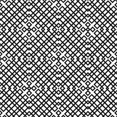 Geometric vector pattern with triangular elements. Seamless abstract ornament for wallpapers and backgrounds. Black and white colors.