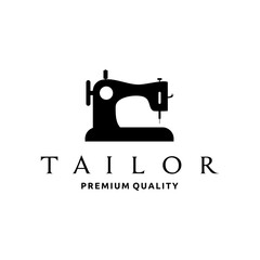 Sewing Machine and Fast Tailoring Clothes, Logo Template. Tailor Shop, Tailoring Craft and Textile Production, Vector Design. Fashion and Clothes Illustration