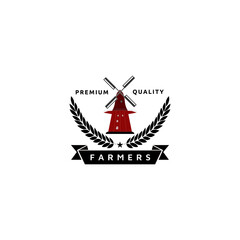 Obraz premium Farm Product Logo or Symbol, Agriculture, Farming, Natural Food Concept