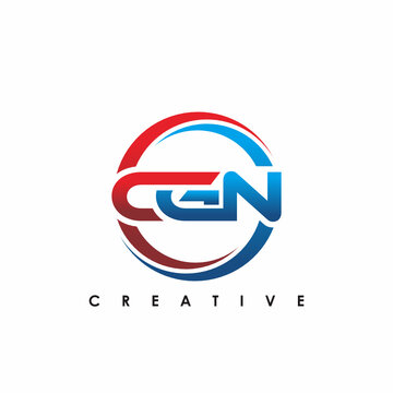 CGN Letter Initial Logo Design Template Vector Illustration